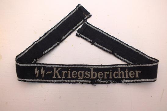 WSS SS-KRIEGSBERICHTER CUFF TITLE