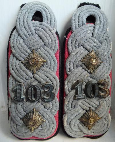  SS-Abt.Kdr.KARL LEINER s.SS-Pz.Abt. 'TIGER' 103 SHOULDER BOARDS