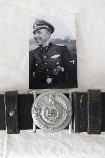 WSS OFFICER BELT AND BUCKLE SET '12th SS HJ ' 