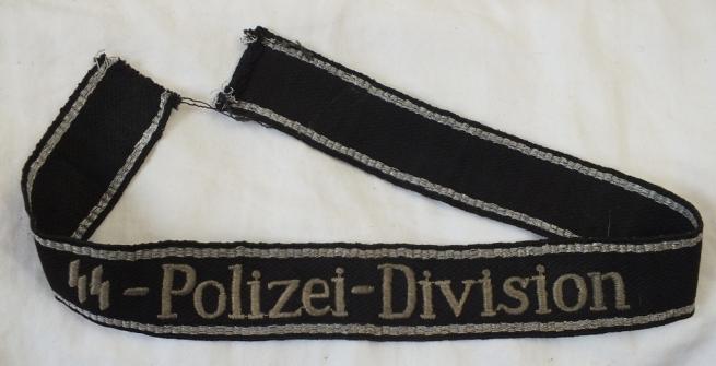 WSS SS-POLIZEI-DIVISION RZM CUFF TITLE