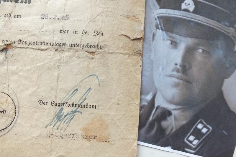 SS-STURMBANNFUHRER LORITZ KZ SACHSENHAUSEN SIGNED DOCUMNET