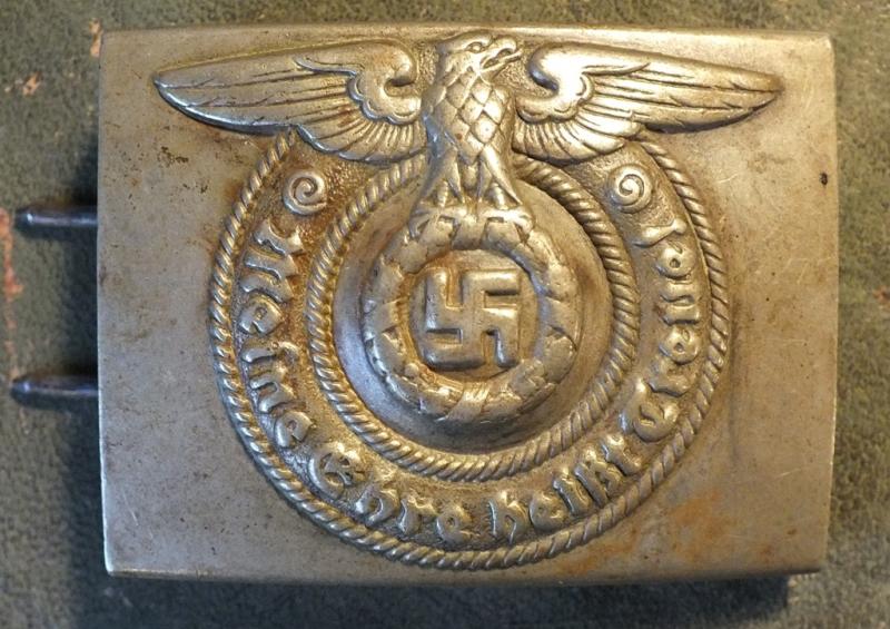 SS EM/NCO NICKLE BELT BUCKLE RZM 63