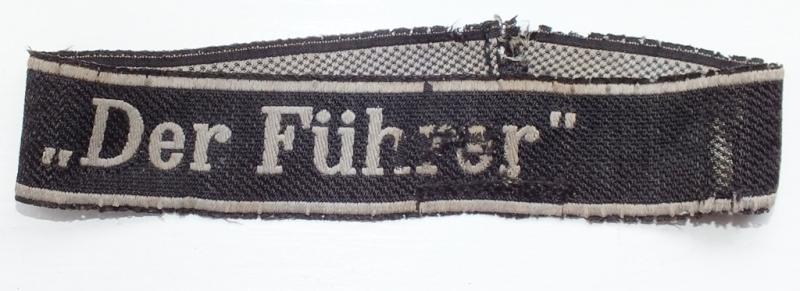 SS REGIMENT 'DER FUHRER' CUFF TITLE