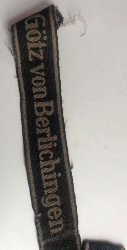 GOTZ VON BERLICHINGEN BEVO CUFF TITLE COMBAT WORN