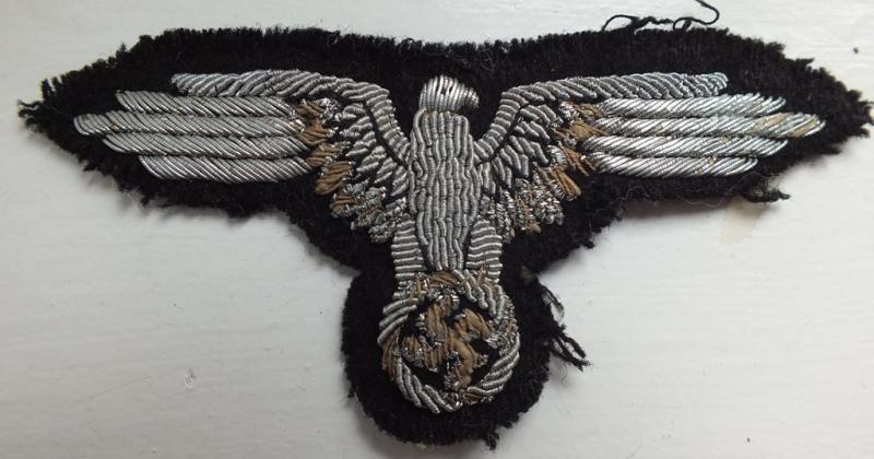 SS OFFICER BULLION SLEEVE EAGLE SERVICE WORN