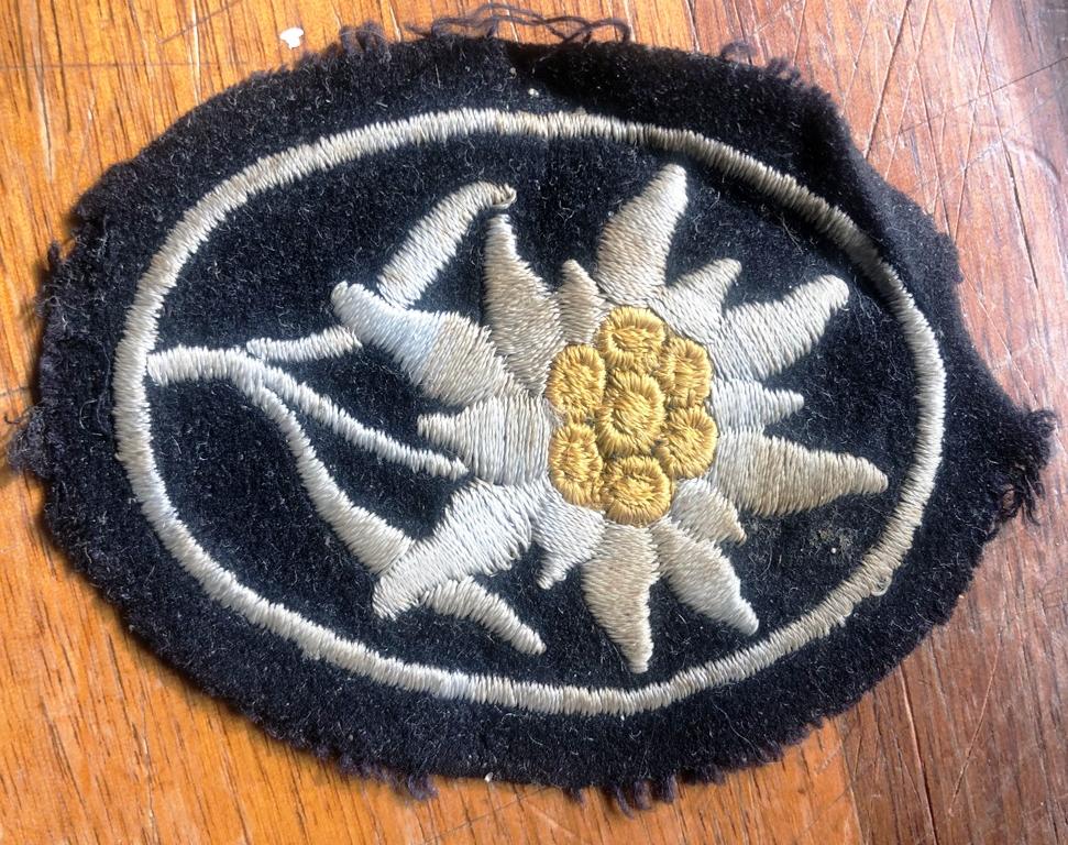 WSS EDELWEISS SLEEVE BADGE TUNIC REMOVED!