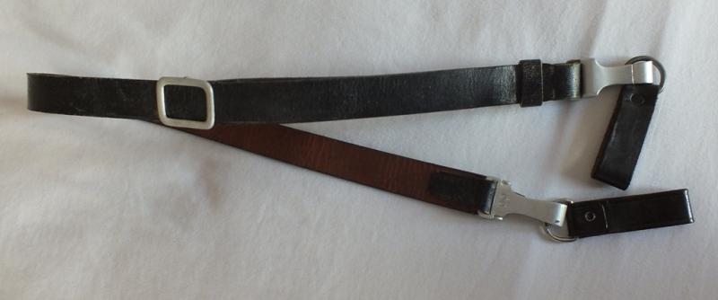 SS OFFICER LEATHER CROSS STRAP FULLY SS MARKED