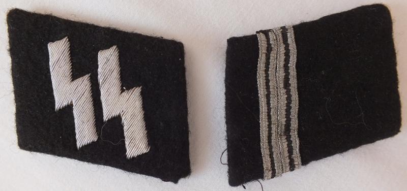 WSS WIKING PANZER INSIGNIA SET SS OFFICER CANDIDATE RUNIC TAB SET