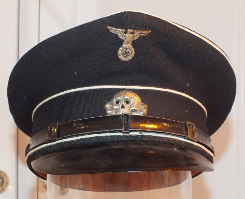 SS EM/NCO VISOR CAP EARLY PRODUCTION