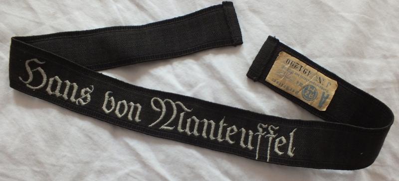 HANS VON MANTEUFFEL SA HONOUR CUFF TITLE