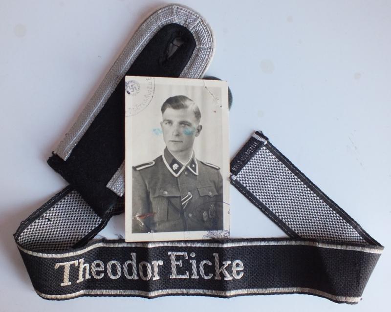 WSS REGIMENT THEODOR EICKE BEVO CUFF TITLE & SHOULDER BOARD SET