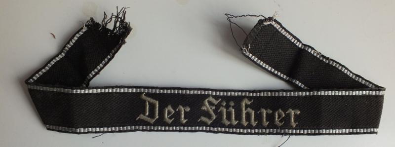 SS REGIMENT 'DER FUHRER' CUFF TITLE