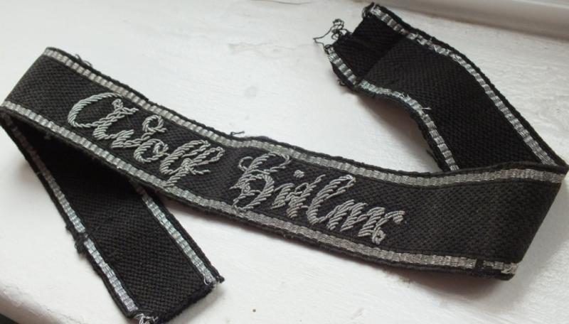 LSSAH HAND EMROIDERED ATTRIBUTED CUFF TITLE