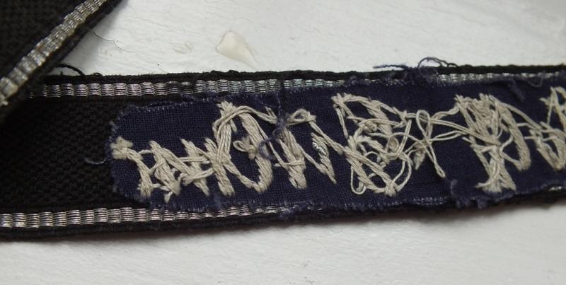 LSSAH HAND EMROIDERED ATTRIBUTED CUFF TITLE