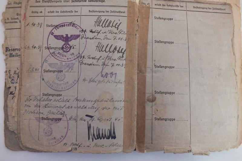 SS-OBERSCHARFUHRER TOTENKOPF SOLDBUCH EK1 & TANK DESTRUCTION AWARDS