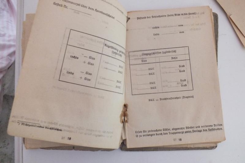 SS-OBERSCHARFUHRER TOTENKOPF SOLDBUCH EK1 & TANK DESTRUCTION AWARDS