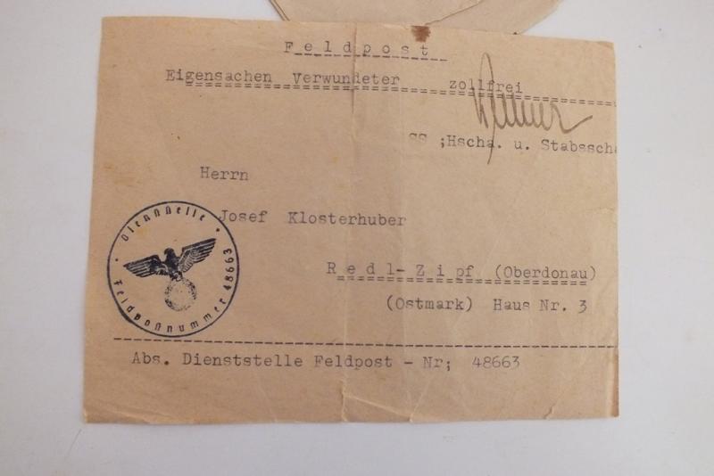 SS-OBERSCHARFUHRER TOTENKOPF SOLDBUCH EK1 & TANK DESTRUCTION AWARDS