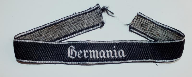 SS-REGIMENT GERMANIA FLATWIRE CUFF TITLE